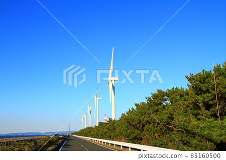 風車一字排開的渥美半島 風車一字排開的渥美半島 85160500