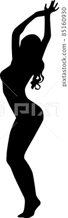 Sexy pose female silhouette 85160930