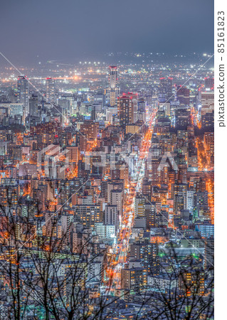 北海道札幌市夜景 城市景觀 Sankakuyama 85161823
