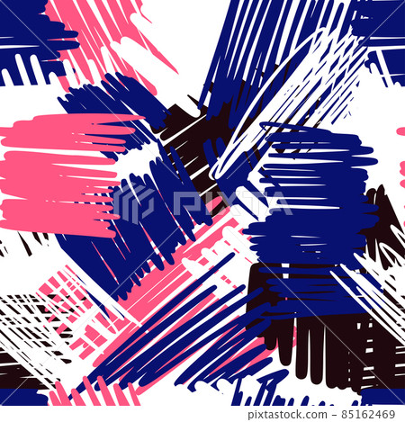 Hand drawn scribbles seamless pattern. Abstract pencil strokes line endless wallpaper. Camo wallpaper. 85162469