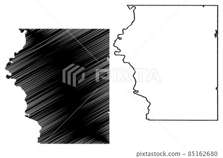 Sullivan County, Indiana (U.S. county, United States of America, USA, U.S., US) map vector illustration, scribble sketch Sullivan map 85162680