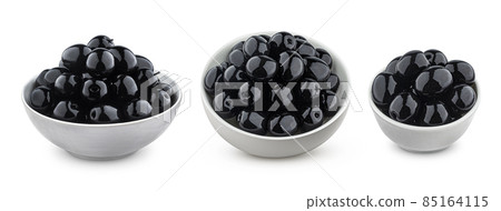 Black olives isolated on white background 85164115