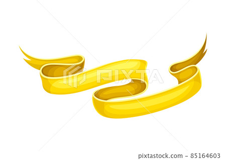 Retro yellow blank ribbon banner vector illustration Retro yellow blank ribbon banner vector illustration 85164603