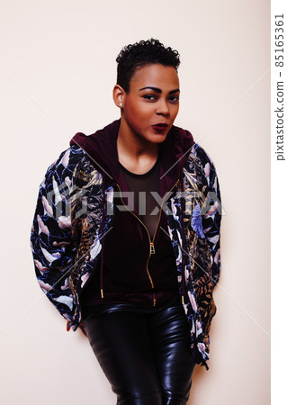 pretty stylish african american big mama woman well dressed. swag relax at home pretty stylish african american big mama woman well dressed. swag relax at home 85165361