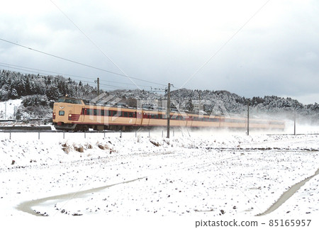 北陸本線 Daishoji-Ushinoya JR West 485 Series K02 Organization (Kanazawa) Kaetsu 85165957