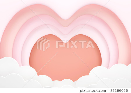 circle The heart fram surrounds it in pink color tones and cloud. circle The heart fram surrounds it in pink color tones and cloud. 85166036