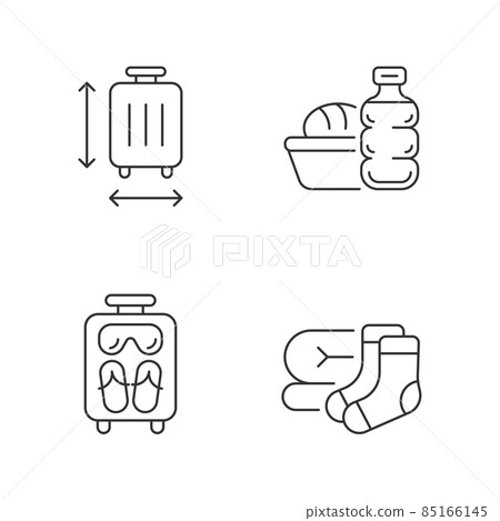 Essential Packing For Airplane Traveling Stock Illustration