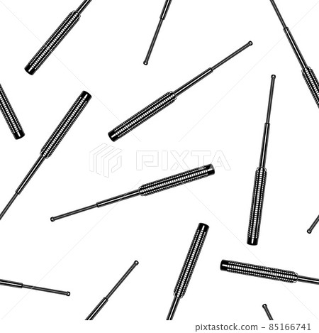 Seamless pattern of vintage monochrome police baton illustration. Vector illustration template. Seamless pattern of vintage monochrome police baton illustration. Vector illustration template. 85166741