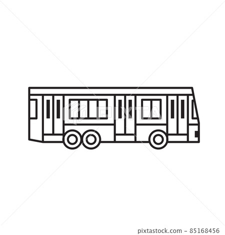 City Public Bus Icon in Line Art 85168456