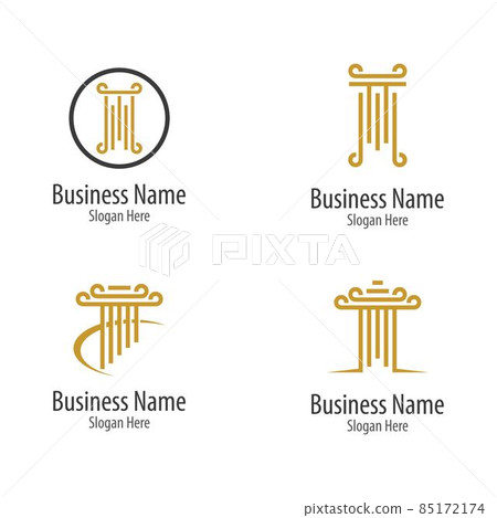 Pillar logo vector icon Pillar logo vector icon 85172174