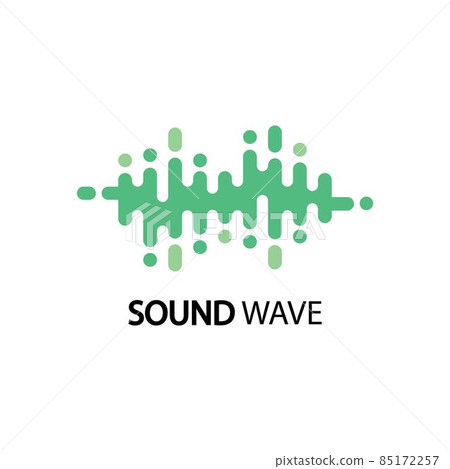 Sound wave logo vector icon 85172257