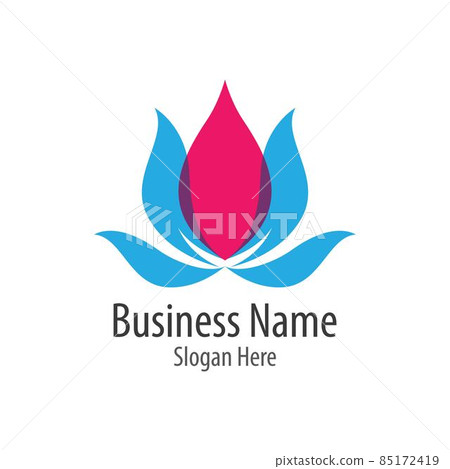 Lotus logo flower vector icon - Stock Illustration [85172419] - PIXTA