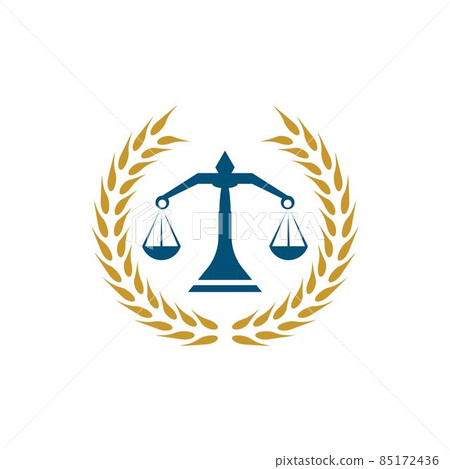 Justice and law logo vector icon Justice and law logo vector icon 85172436