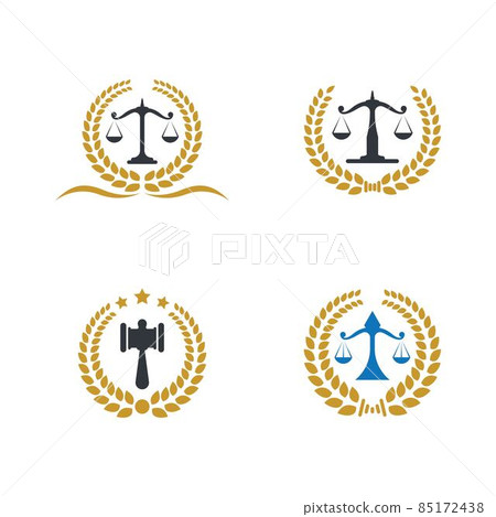 Justice and law logo vector icon Justice and law logo vector icon 85172438
