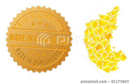 Tourism Logo initiative for Karnataka city, India. Not Official Logo. Map  of State. Vector Illustration. Stock Vector | Adobe Stock