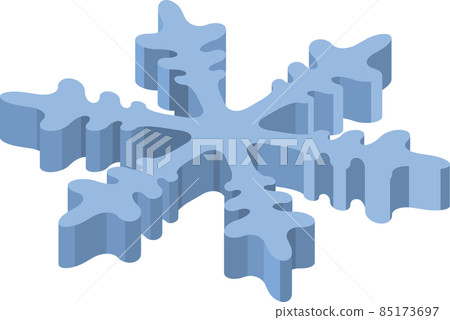 Top view isometric style snowflake icon illustration 1. Top view isometric style snowflake icon illustration 1. 85173697