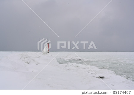 冬天的北海道北見市 Tokoro 海岸 冬天的北海道北見市 Tokoro 海岸 85174407