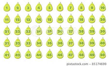 Pear Numbers Pear Green 50 Pear Numbers Pear Green 50 85174699