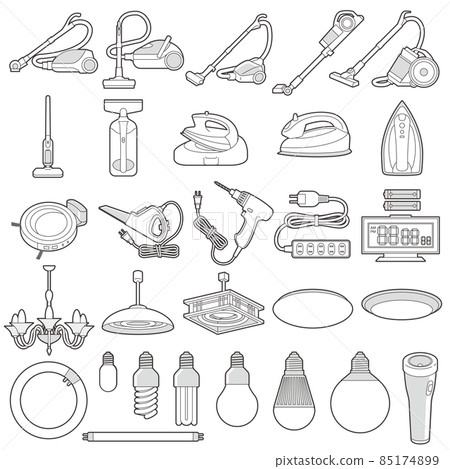 Illustrations of various electric appliances / Life related 85174899