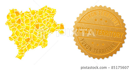 Albacete Province Map Mosaic of Gold Fractions and Metal Yukon Territory Stamp Albacete Province Map Mosaic of Gold Fractions and Metal Yukon Territory Stamp 85175607
