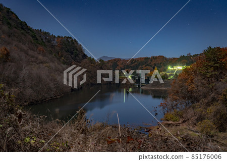 Night view of Daimon Dam in late autumn Night view of Daimon Dam in late autumn 85176006