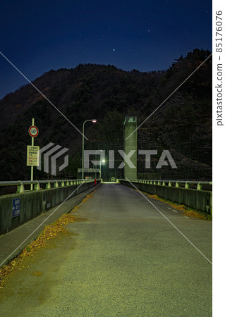 Night view of Daimon Dam in late autumn Night view of Daimon Dam in late autumn 85176076