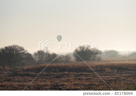 Balloon overlooking the Watarase Retarding Ground that straddles the four prefectures of Tochigi, Gunma, Saitama, and Ibaraki [taken from the Tochigi prefecture side] 85178004