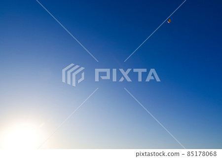 Balloon overlooking the Watarase Retarding Ground that straddles the four prefectures of Tochigi, Gunma, Saitama, and Ibaraki [taken from the Tochigi prefecture side] 85178068