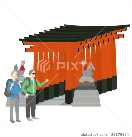 Foreign backpacker sightseeing in Kyoto Fushimi Inari 85179154