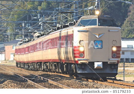 Hokuriku Main Line Awara Onsen-Hosorogi JR West 485 Series A07 formation (Kyoto) Raicho 85179233