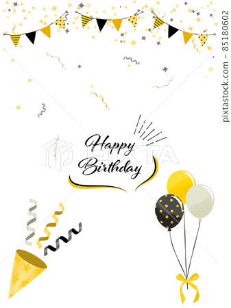 Birthday celebration frame illustration (white background, vector, cutout) 85180602