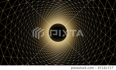 Gold wireframe, particles Gold wireframe, particles 85182157