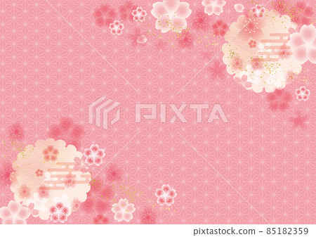 Beautiful cherry blossom pattern background material 85182359