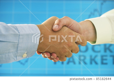 Two hand handshake isolated 85182644