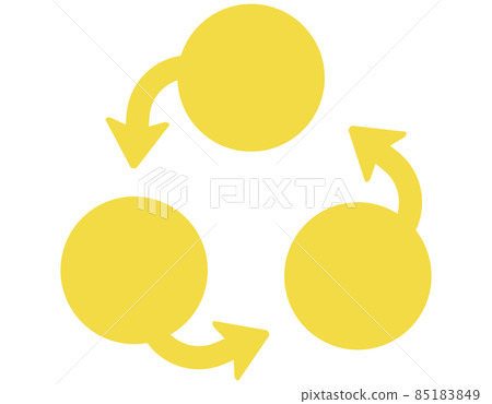 Triangle 3 character space arrow point yellow type set Triangle 3 character space arrow point yellow type set 85183849