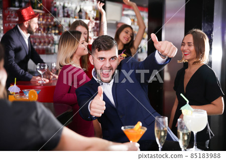 Man having fun at nightclub Man having fun at nightclub 85183988