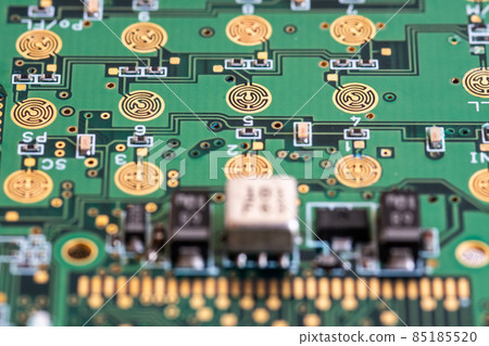 Electronic circuit of the operation panel of the disassembled old handy radio 85185520