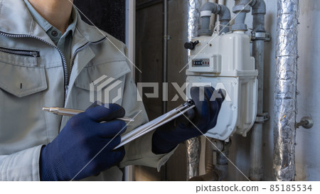 Image of gas meter meter reader 85185534