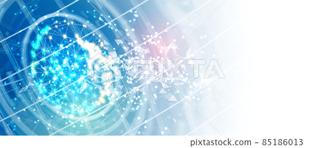 Quantum processing. Deep learning artificial intelligence. Future new technology for business or science presentation Quantum processing. Deep learning artificial intelligence. Future new technology for business or science presentation 85186013