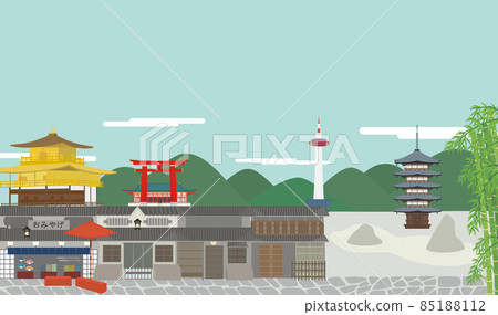 歷史悠久的京都城市景觀,擁有眾多旅遊景點 歷史悠久的京都城市景觀,擁有眾多旅遊景點 85188112