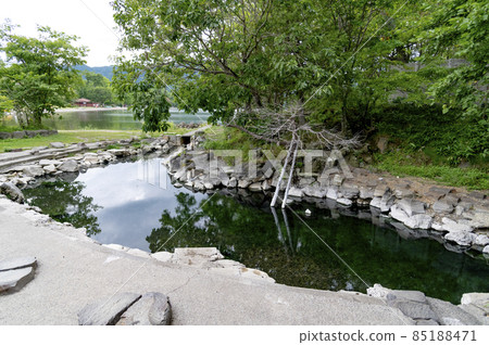 Lake Kussharo Wakoto Peninsula open-air bath Summer Hokkaido 85188471