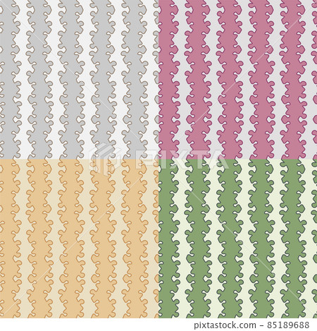 Set of seamless patterns with lines, abstract parts of maze. Ornament for decoration and printing on fabric. Design element. Vector Set of seamless patterns with lines, abstract parts of maze. Ornament for decoration and printing on fabric. Design element. Vector 85189688