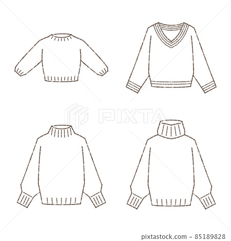 Illustration set of various sweaters 85189828