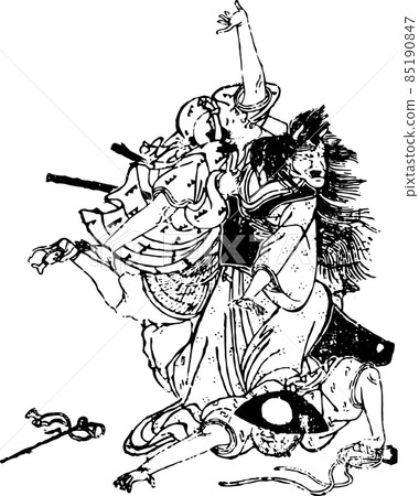 攻擊兩個男人的女惡魔 85190847