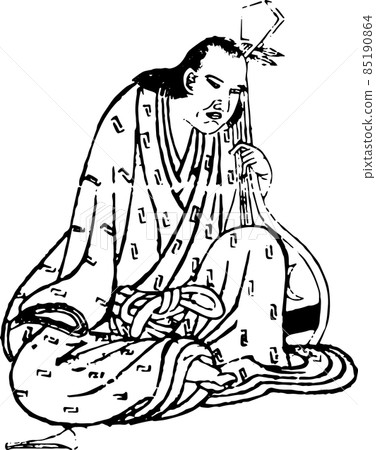 琵琶 單手坐著的男人 85190864