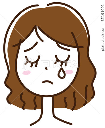 Female face expression sad tears crying long hair sauvage long hair Female face expression sad tears crying long hair sauvage long hair 85191091