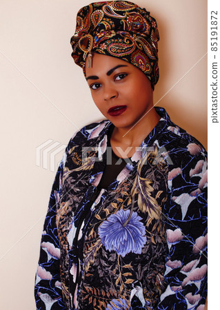 pretty stylish african american big mama woman well dressed. swag relax at home pretty stylish african american big mama woman well dressed. swag relax at home 85191872