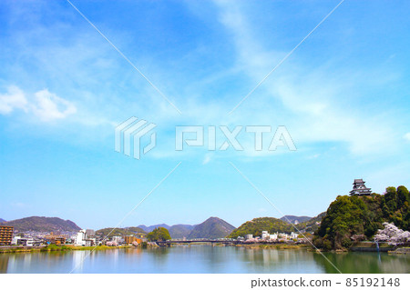 犬山市,犬山城和春天的櫻花景觀 犬山市,犬山城和春天的櫻花景觀 85192148