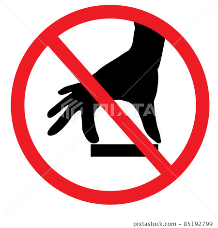 Do not touch icon on white background.... - Stock Illustration ...