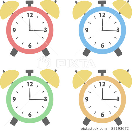 Simple and cute alarm / alarm clock illustration Simple and cute alarm / alarm clock illustration 85193672